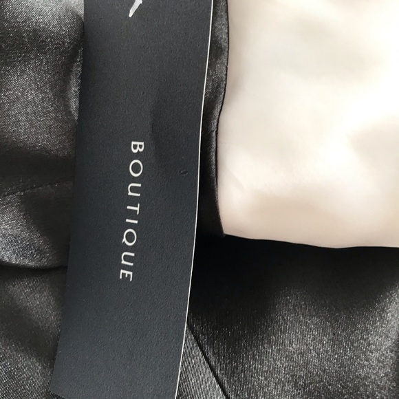 πHost Pickπ Strapless Bow Pearl Silk White Black Prom Dress Wedding Dress - Picture 15 of 16